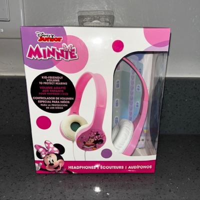 Disney Headphones | Kid Safe Disney Minnie Mouse Headphones With Volume Limit Technology New In Box | Color: Pink | Size: Os