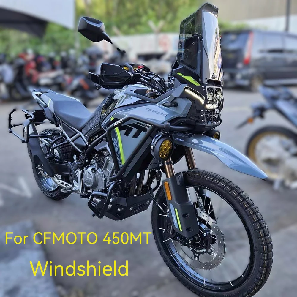 Per CFMOTO 450MT 450 MT Nuovo Parabrezza Moto Accessori Parabrezza Anteriore 2023 2024 Parabrezza Più Lungo e Più Largo