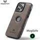 Custodia in pelle magnetica resistente di lusso per iPhone 16 Pro Max 17 Air 15 14 Plus 13 12 11 Logo View Wireless Macsafe Magsafe Cover