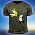 Hommes T-shirt d'humour adulte drôle sur la banane à imprimé 3D à manches courtes T-shirt à col rond Mode quotidienne rue quotidienne Bleu Clair Blanc Vert Armée Été Printemps Vêtements Apparel S M L