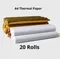 20 rotoli di carta termica A4 resistenza all