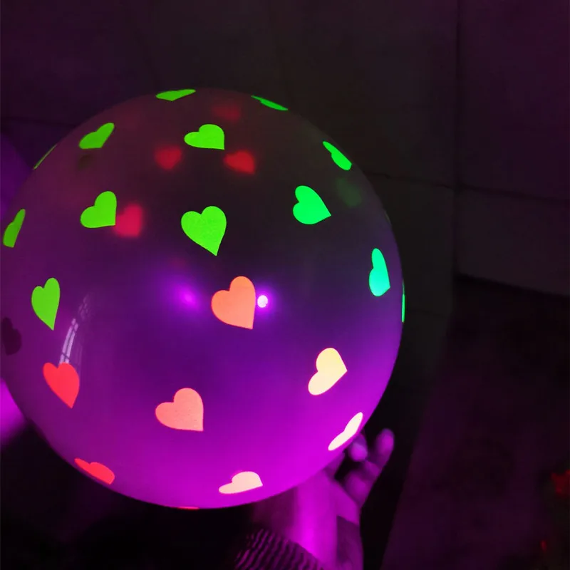10 klare Latex ballon Neon UV Schwarzlicht reaktive Stern ballons Sterne Punkte Geburtstags feier Dekorationen Image