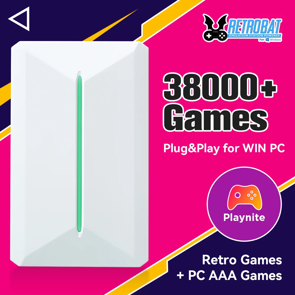 500GB Gaming-Festplatten-Festplatte für Sega Saturn/PS3/PS2/PS1/PSP/DC/Wiiu/Mame mit 38000 Retro-PC-Spielen Plug & Play für Win-PC Image