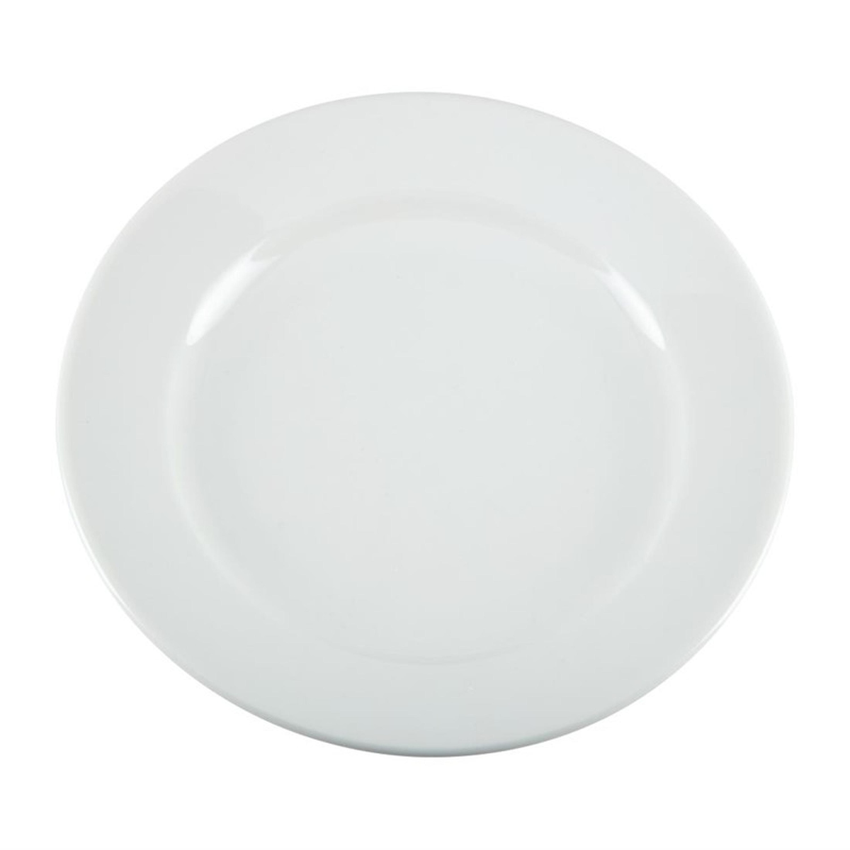 Gastronoble Olympia Whiteware Teller mit breitem Rand - 16,5cm - 24 Teller Image