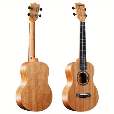 TEMU 21/26 Inch Ukelele Whole Mahogany/spruce-mahogany Ukelele Soprano Ukulele Guitar Musical Gifts Instrument 4-string Hawaiian Mini Guitar Eid Al-adha Mubarak