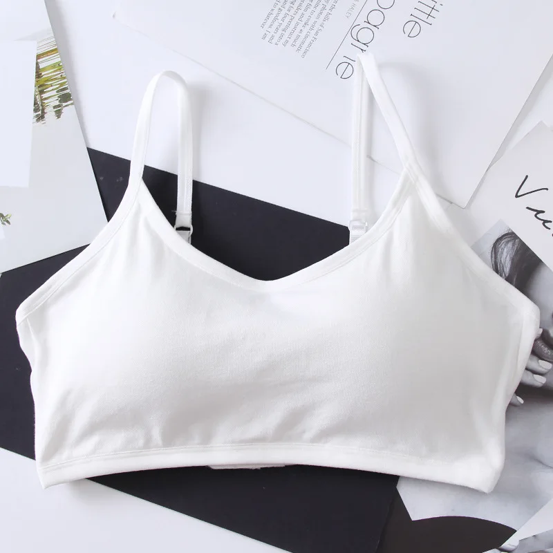Soutien-gorge en coton pour femmes, coussinets fixes, sous-vêtements de sport antichoc, sans couture, fermeture arrière solide, Lingerie féminine