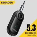 Essager Adattatore Bluetooth 5.3 Jack AUX da 3,5 mm per ricevitore audio musicale Altoparlanti per auto Auricolare Tablet Laptop Ricevitore per auto Bluetooth