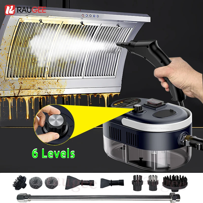 Dampfreiniger Hochtemperatur-Jet-Waschmaschine 2500 W Multifunktionales Handdruck-Dampfreinigungsgerät für Zuhause, Küche, Auto
