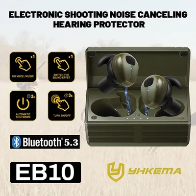 YHKEMA Neue Taktische EB10 Bluetooth Ohrstöpsel Noise Cancelling Schießen Ohrstöpsel Sound Pickup Kopfhörer Noise Cancelling Headset