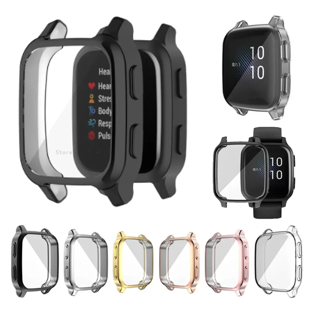 Screen Protector Shell Fall Für Garmin Venu SQ Fall Abdeckung Stoßstange Für Garmin Venu SQ TPU Schutzhülle Cove Smart Uhr Zubehör Image