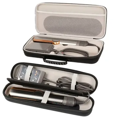 Eva hard travel case kratz feste tragbare reise aufbewahrung tasche staub dichte reiß verschluss taschen für dyson airstrait ht01 haar glätter