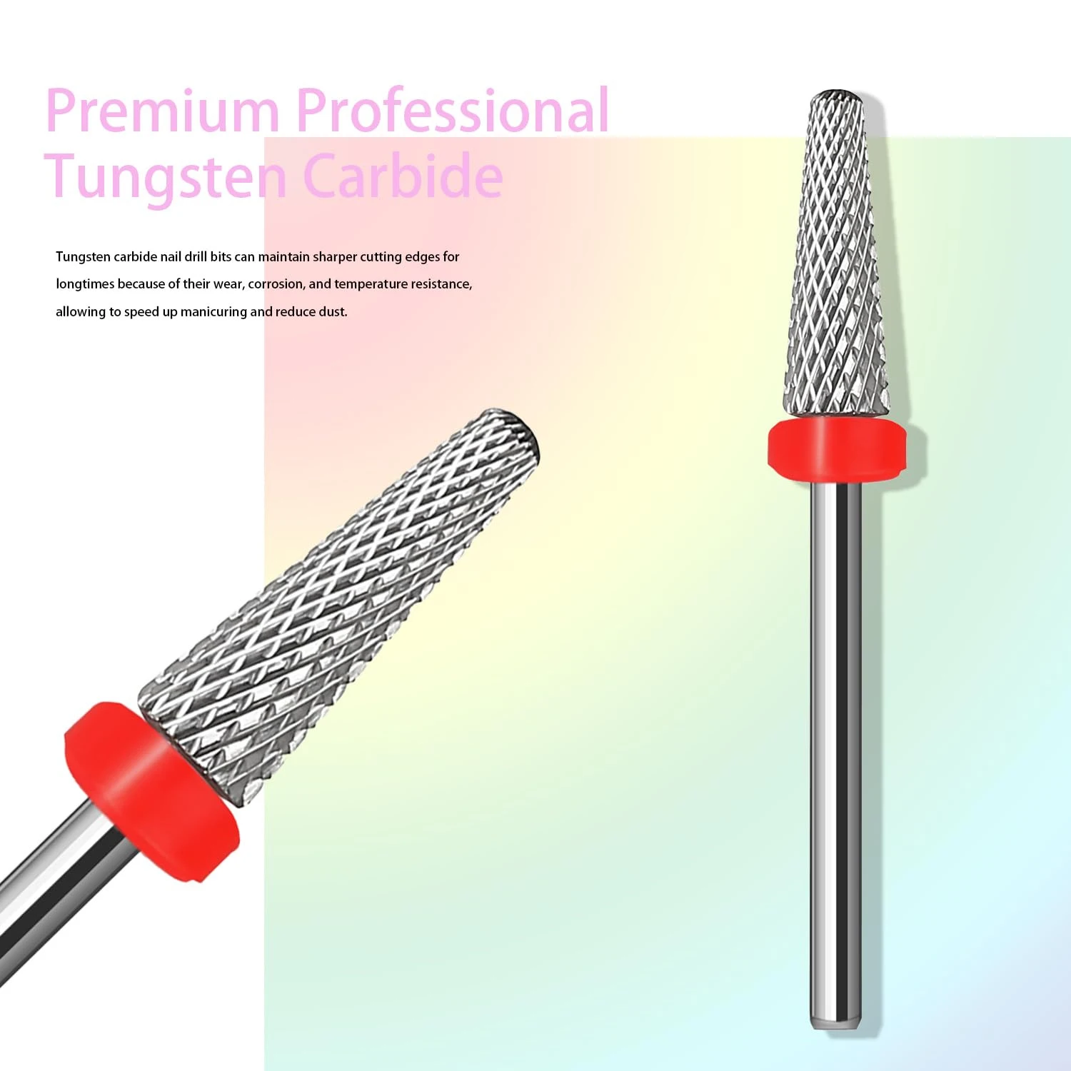 Wolframkarbid-Nagelbohrer, 3/32 Zoll Efile elektrische Nagelhaut-Bits, Zwei-Wege-Maniküre-Polierkunst, entfernen Sie Acryl-Nagelhaut-Safe Image