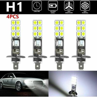Ulisem - Set mit 4 H1 6000 k LED-Lampen in Weiß, verwendbar in Nebel- und Straßenlichtern, Image