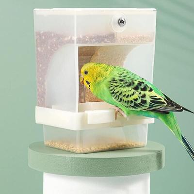 Aougo - Automatischer Vogelfutterspender, Futterspender für Haustiere, transparent, großes