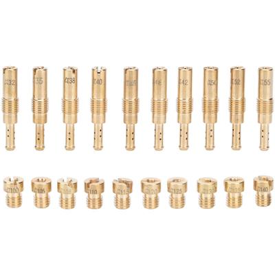 20-teiliges Motorrad-Vergaser-Hauptdüsen-Set, Düsen, langsame Pilotdüsen für Keihin pwk cvk pe Carb