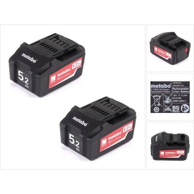 Metabo Li-Power Akku Set 18V mit 2x Akku 5,2Ah ( 625592000 ) Image