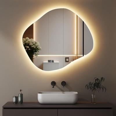 Asymmetrischer Spiegel mit Beleuchtung 74 x 84 cm led Badspiegel mit Beleuchtung Bad Spiegel mit Image