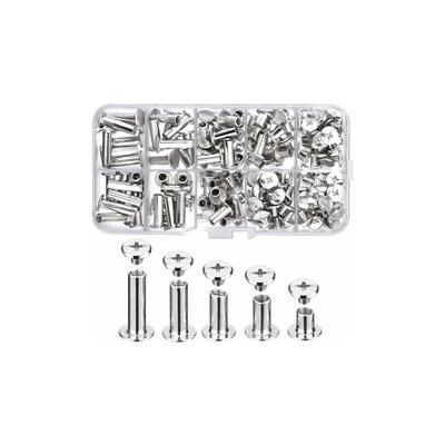 Lablanc - 80-teiliges Chicago-Schrauben-Sortiment-Set, 5 Größen, runde Kreuzkopfschrauben, Image
