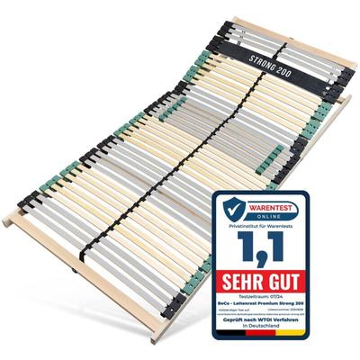 Sleepneo - lattenrost 80x200 cm - Buchenholz, 42 Leisten, bis 200Kg belastbar, 7 Zonen Image