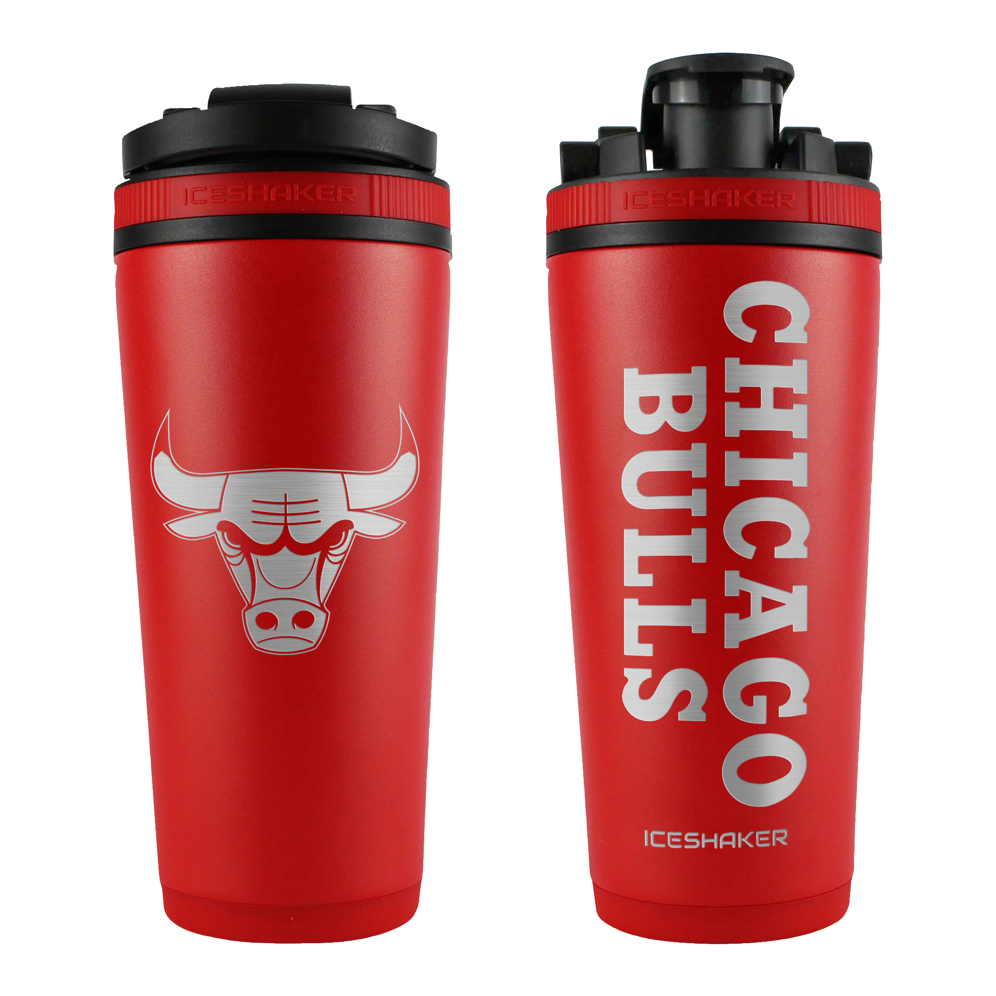Chicago Bulls Edelstahl-Eisstreuer in Teamfarbe – 26 oz Image