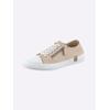 Sneaker ANDREA CONTI, Damen, Gr. 39, beige (creme, weiß), Leder, Rindsleder, Glattleder, modisch, Schuhe