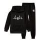 Da ragazzo 3D Pop art Calcio Set felpa con cappuccio e pantaloni della tuta Tuta sportiva Tute sportive Manica lunga Autunno Inverno Giornaliero Essenziale Informale Bambino 4-12 anni Con cappuccio