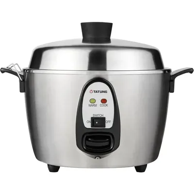 Tatung – TAC-06KN(UL) – 6 Cup Multi-Functional Stainless Steel Rice Cooker, Silver