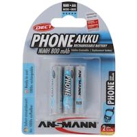 Ansmann Telefon Akku AAA NiMH 800mAh ideal für schnurlose DECT Telefon