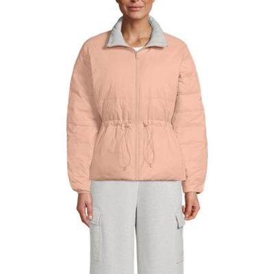 Wanderweight Down Ultralight Packable Reversible Jacket, Women, size: 10-12, regular, Pink, Nylon, by Lands' End