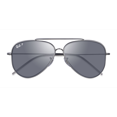 Unisex s aviator Gunmetal Metal Prescription sunglasses - Eyebuydirect s Ray-Ban RBR0101S Reverse