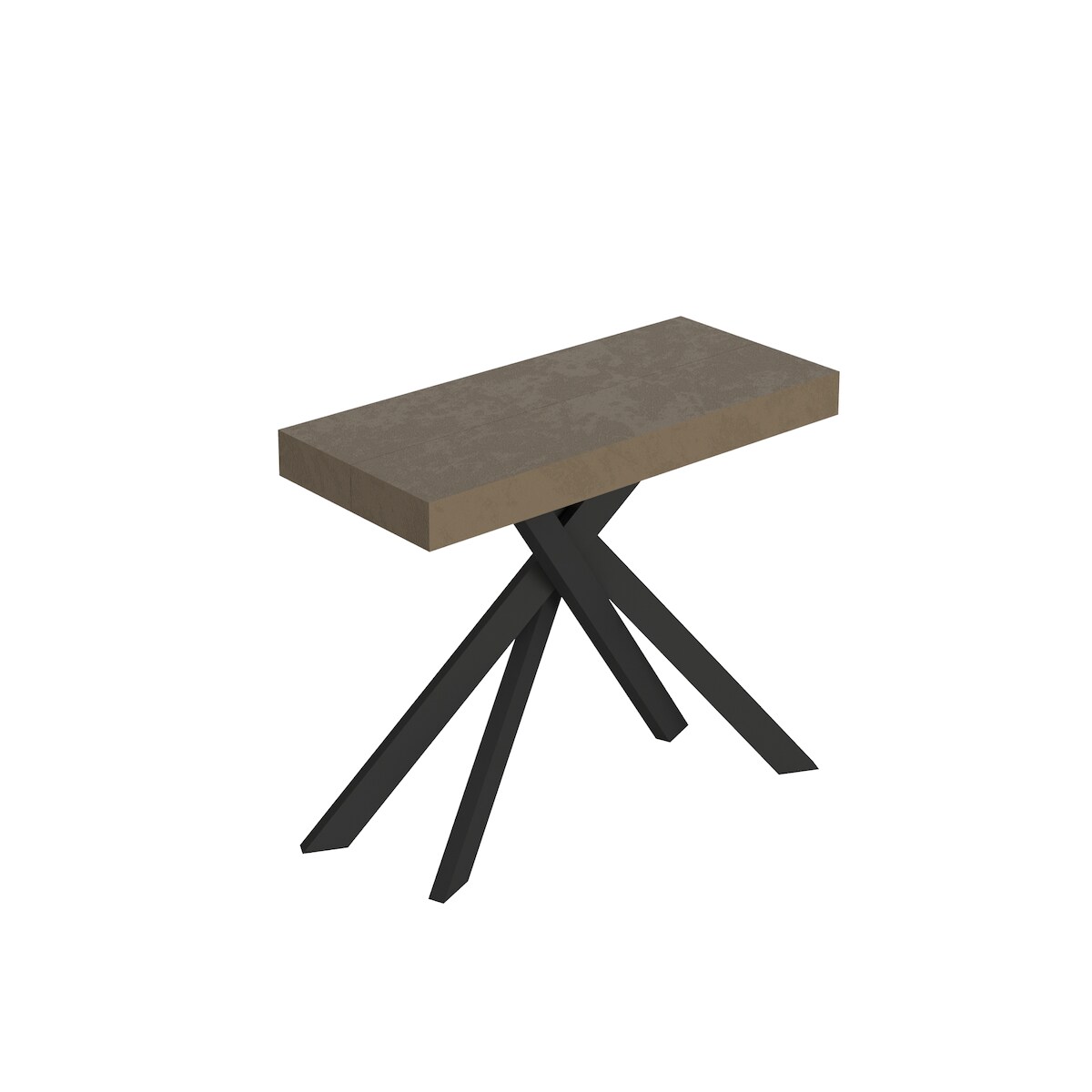 Itamoby Ausziehbare Konsole 90x40/300 cm Saki Premium taubengraue anthrazitfarbene Beine Image