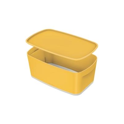 LEITZ Aufbewahrungsbox MyBox Cosy Klein mit Deckel ABS gelb/hellgrau Image
