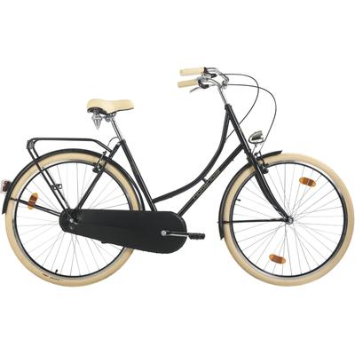Hollandrad HOLLANDIA "Original" Gr. 54, schwarz (schwarz, schwarz), Fahrräder, 54cm, 28 Zoll (71,12cm) hinten: 28 Zoll (71,12cm)