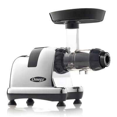 Omega J8006HDC Masticating Juicer, 110v, Low-speed Operation, 3-stage Auger, Silver