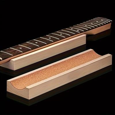 TEMU Electric Acoustic Guitar Bass Caul Long Neck Rest Support Fretwork Luthier Cork Setup Soft Fit For Guitar Banjo Mandolin Bass