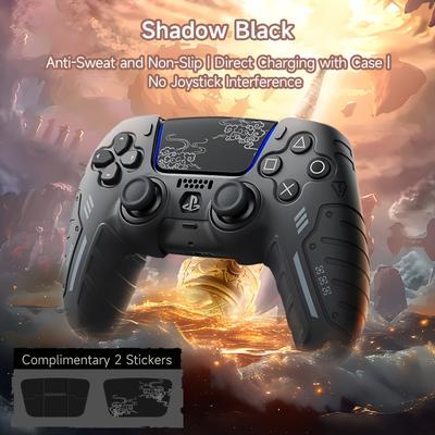 TEMU Ps5 Silicone Protective Case With Thumb Grip Caps - Lightweight, Skin For Playstation 5 Controller Accessories