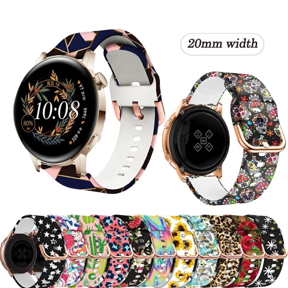 20mm Strap Für Huami Amazfit GTR 42mm Silikon Band Für Xiaomi Huami Amazfit GTS 4 2 Mini 2e Bip 3 U Pro S Smartwatch Armband Image