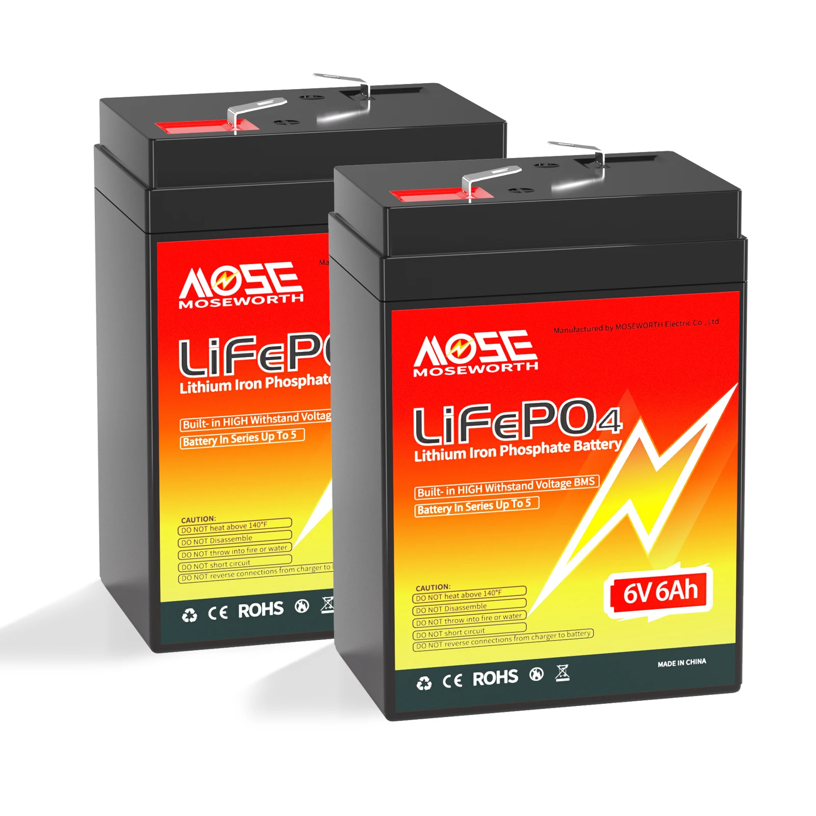 6V 6Ah Lifepo4 Lithiumbatterie 12V 6Ah 10Ah 20Ah 30Ah wiederaufladbares Lithium-Eisenphosphat mit integriertem BMS für Kinder, Auto, Haustierfutterspender Image