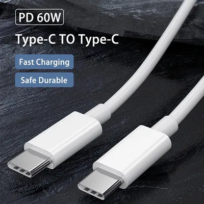 PD 60 W USB Typ C auf USB C Kabel USB-C Schnellladung Ladegerät Kabel für iPhone 15 MacBook Samsung Xiaomi Typ-C USB C Kabel
