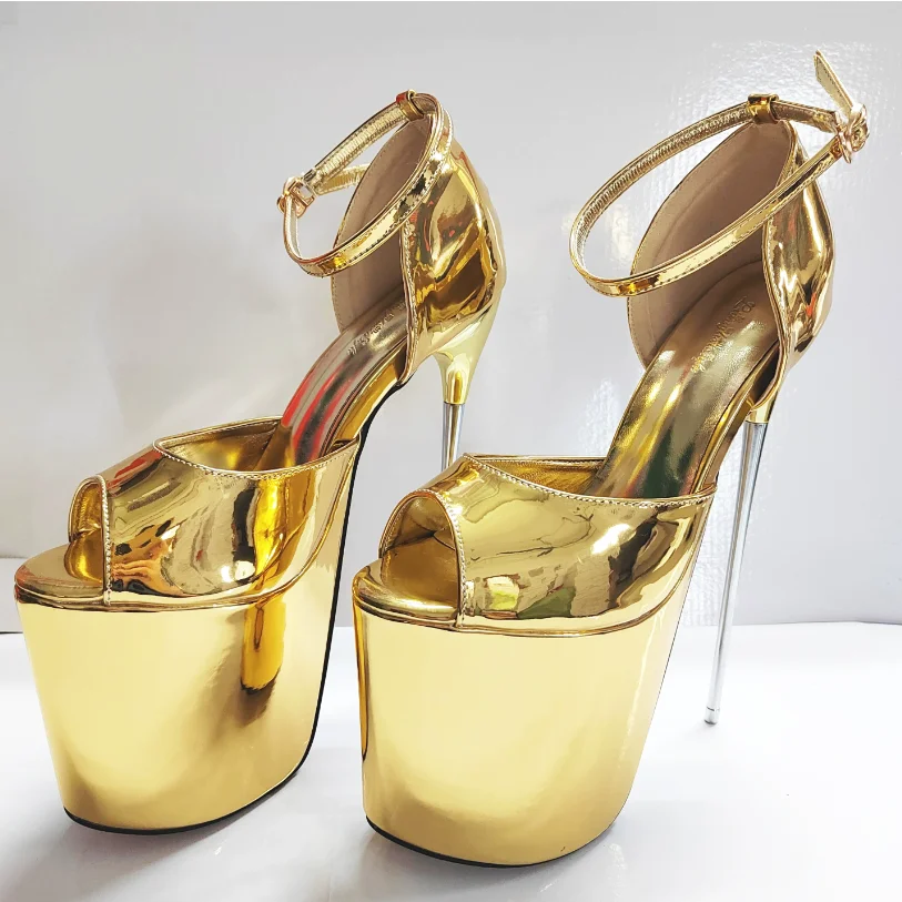 SDTRFT Frauen Gladiator Party Sandalen Sommer 22 cm Dünne High Heels Plattformen Schuhe Peep Toe Schnalle Große Größe Pumpen