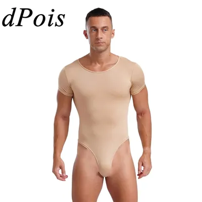 Herren Yoga Athletic Bodycon Bodysuit Akrobatik Rhythmische Gymnastik Overall Geknöpfter Schritt Image