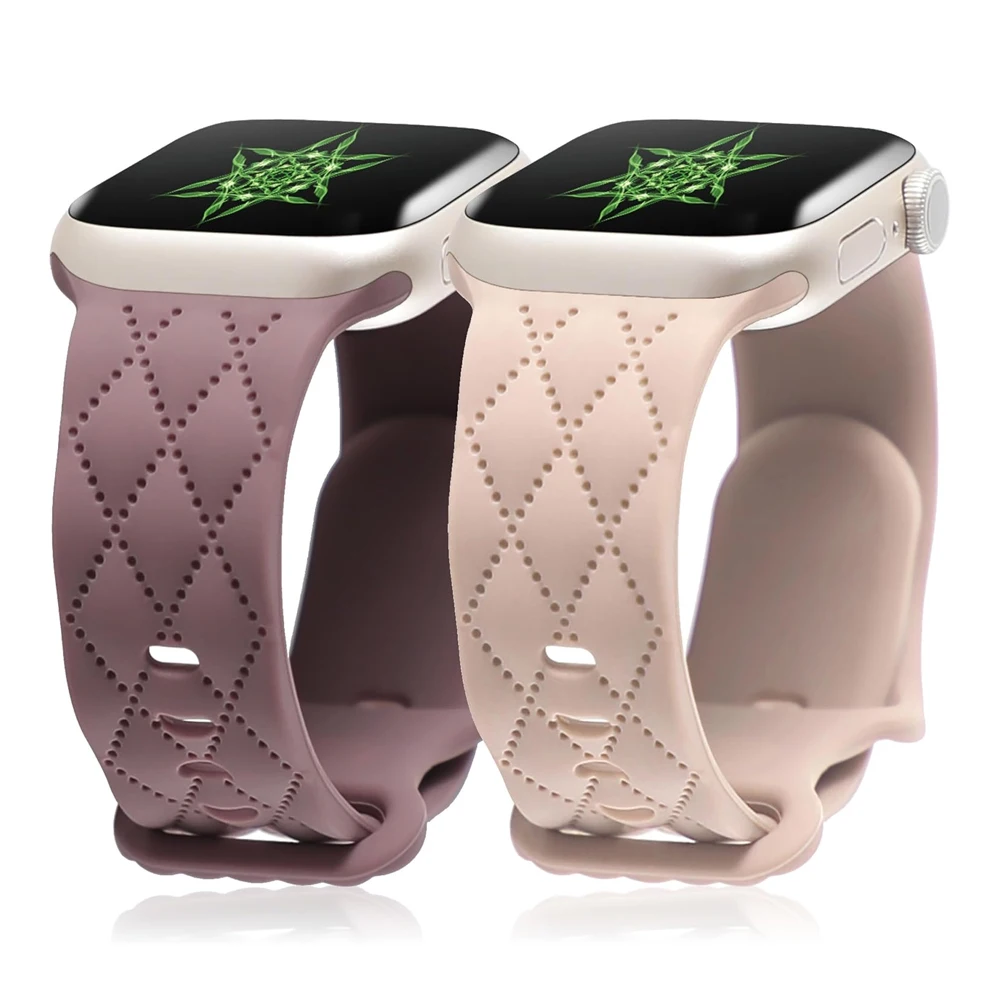 Armband für Apple Watch Band 44 mm 42 mm 46 mm 45 mm 41 mm 49 mm 40 mm Silikon-Sportarmband Correa iWatch Serie 8 9 10 SE 7 6 5 Ultra Image