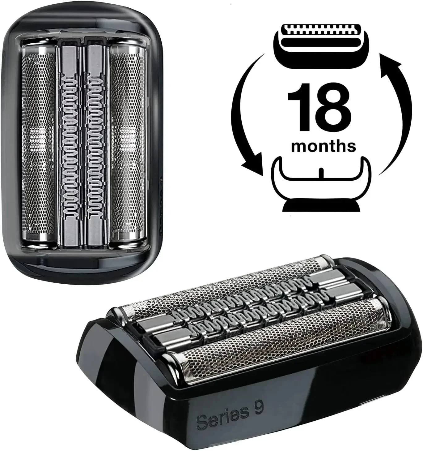 Ersatzscherkopf für Braun 92S 92B 92M Elektrorasierer Serie 9, Rasiermaschinen, Rasierklinge, Silber A Image