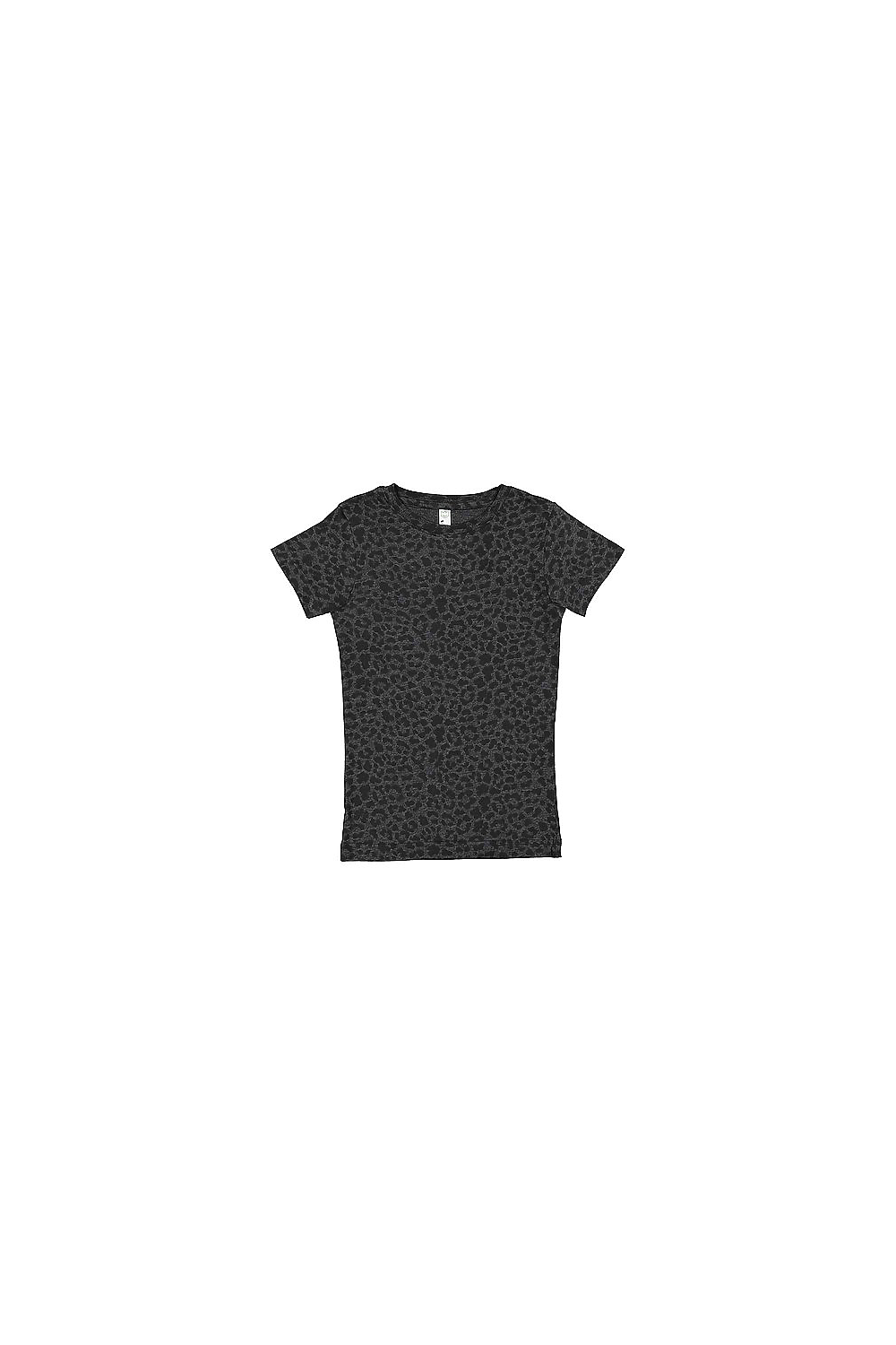 LAT 2616 Girls Fine Jersey Top in Black Leopard size XL | Cotton LA2616