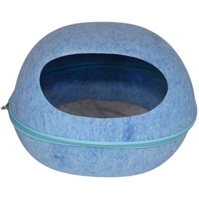 Katzen Kuschelhöhle Katzenhöhle Katzenbett Katzenkorb Kuschelbett Schlafplatz - blau Image
