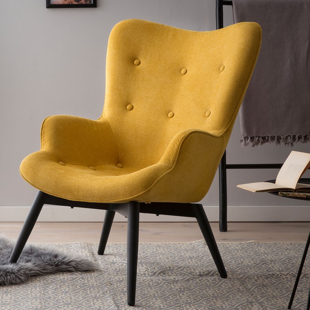 SalesFever »Anjo« Polstersessel gelb 80x92x99 cm