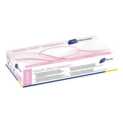Meditrade 100er-Pack Latex Einmalhandschuhe »Gentle Skin® compact+« XL natur-weiß, puderfr beige Image