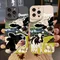 Cute Collage Sunglasses Cow Case for IPhone 16 Pro Max 15 Pro 14Plus 13 12 11 XR X/XS Smartphone