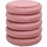 Pouf en velours rose ecambi