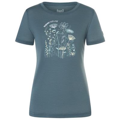 super.natural - Women's Rock Flowers Tee - Merinoshirt Gr S grau Image